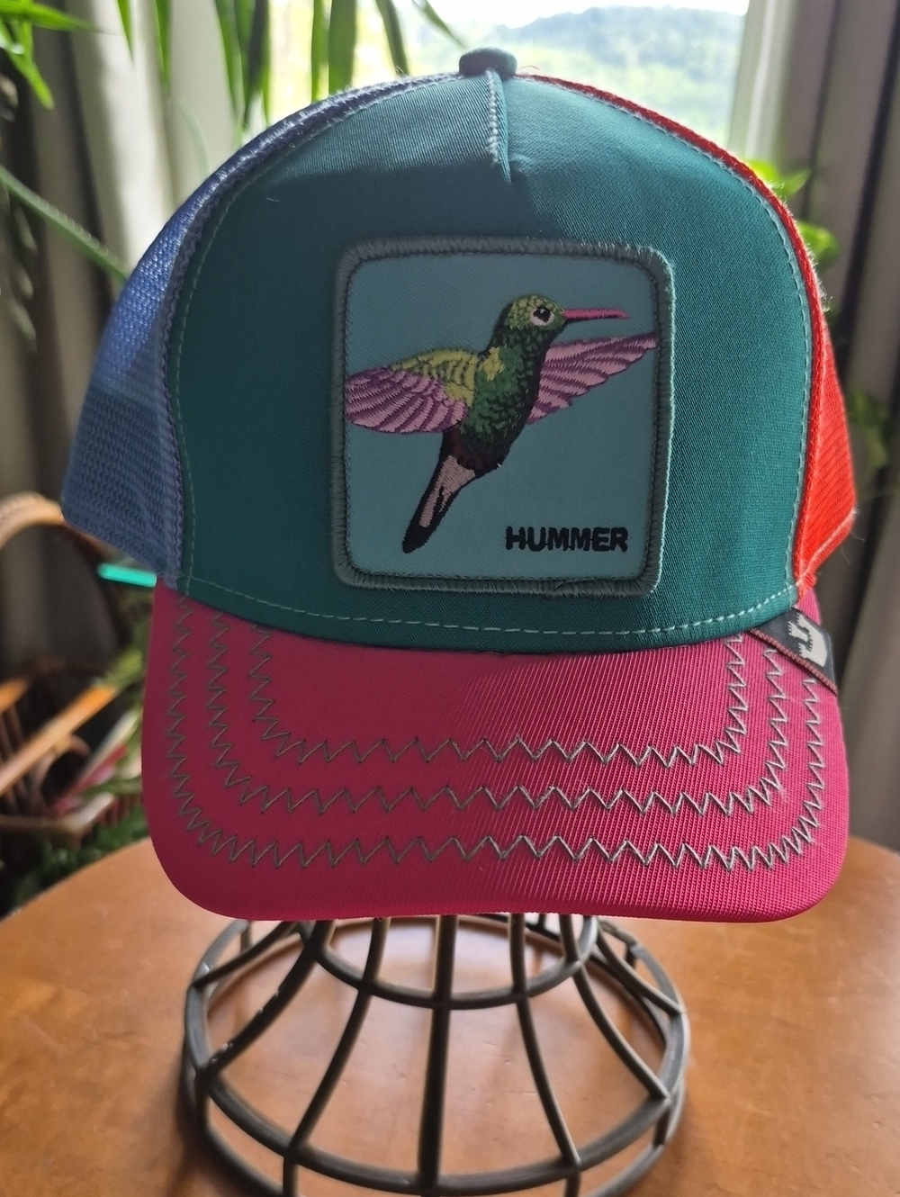 Goorin Bros. Farm Color Block HUMMER Hummingbird Patch Trucker Hat. NWOT
